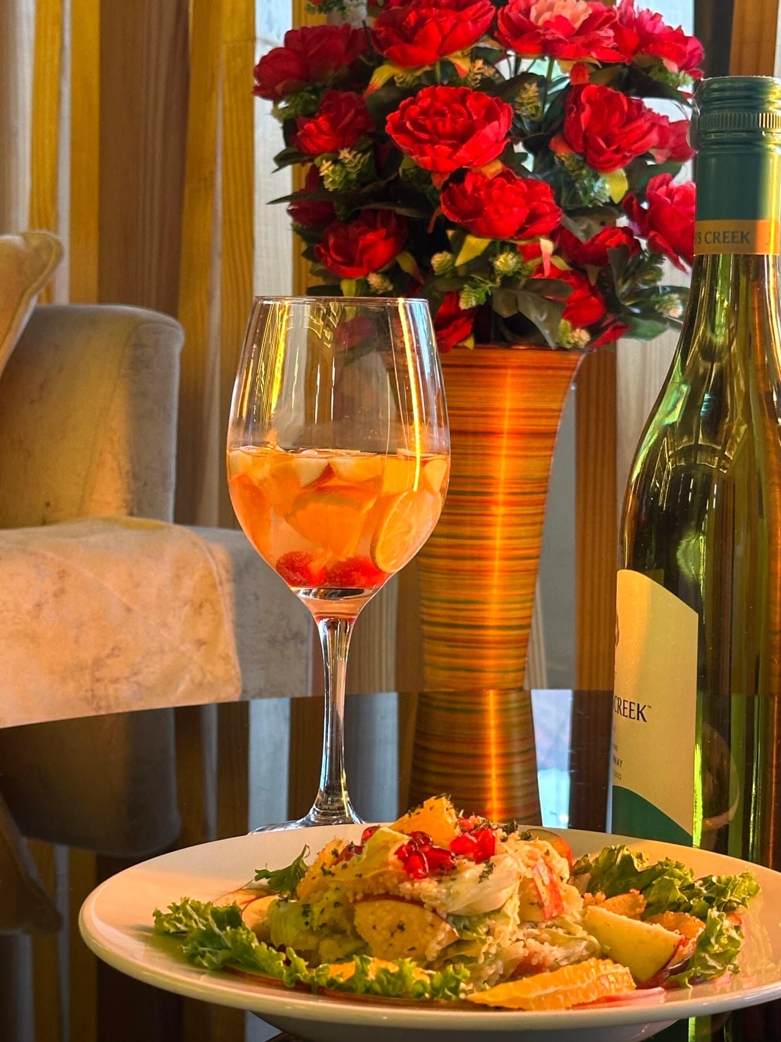 Fine dining seating at Aristella restaurant on Rajpur Road Dehradun